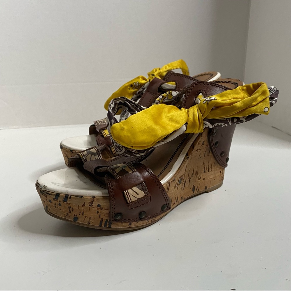 Tie up platform sandals by Miss Sixty